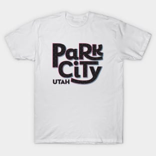 Park City Utah Sparkle Black Polka Dot and Pink T-Shirt